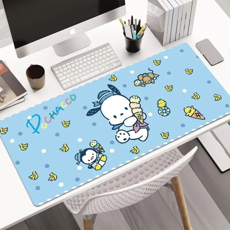 Sanrio Pochacco Mouse Pad Cartoon Extra Large Desk Mat Kawaii Laptop Keyboard Pad Multifunctional Student Dormitory Table Mat