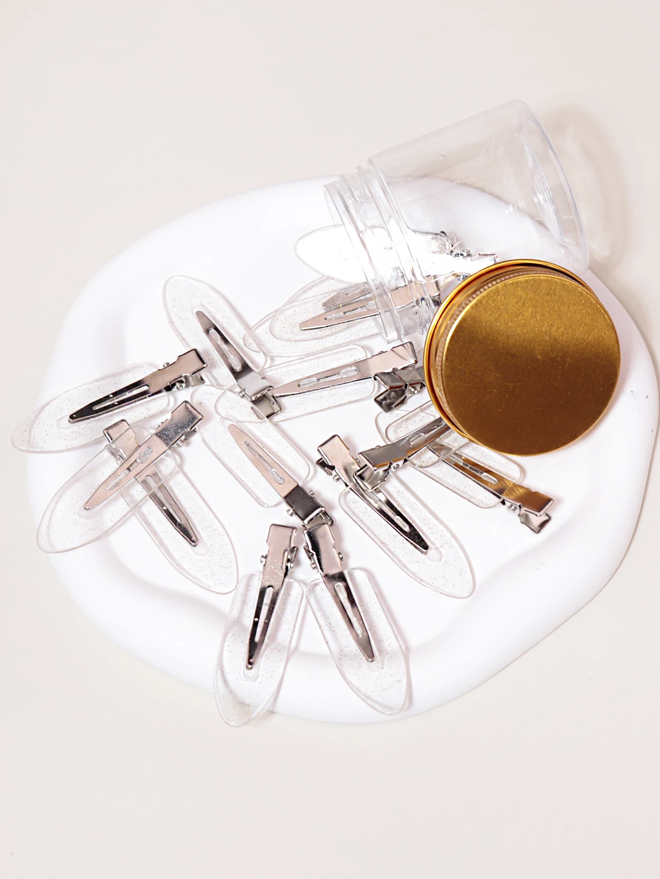 15PCS/can Transparent Seamless Hair Clip, Without Bending or Wrinkles, Used for Fixing Hair Clips for Makeup and Hair Sticks
