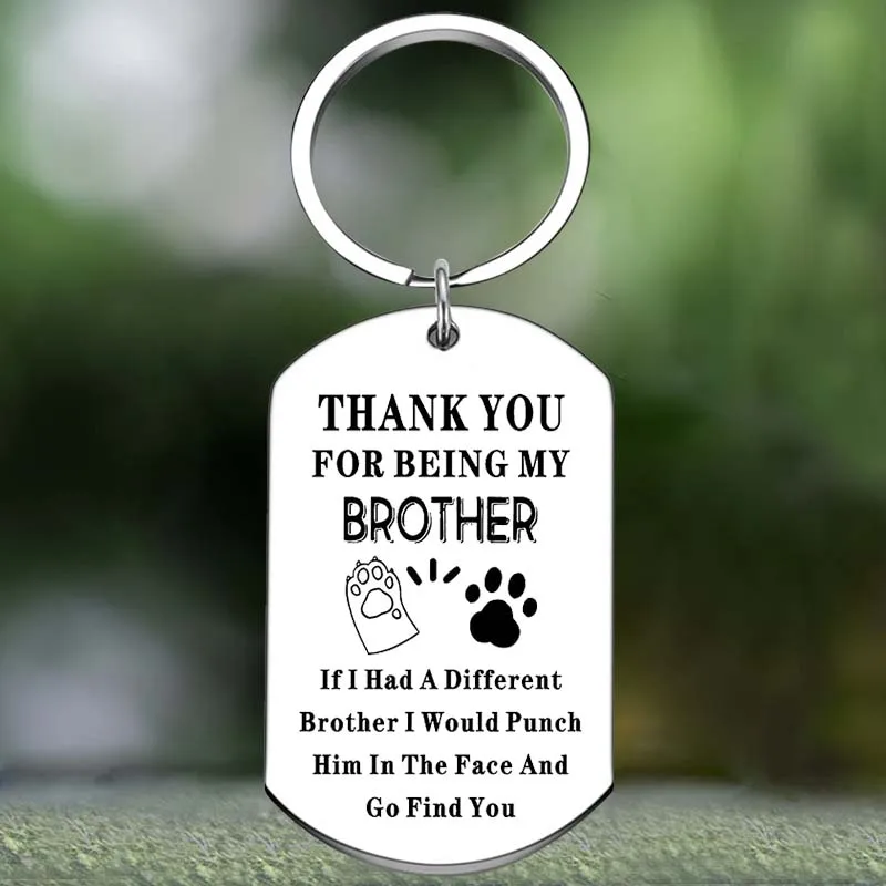 Cute Big Little Brother Gifts Keychain Brother Birthday Key Chain Pendant Jewelry