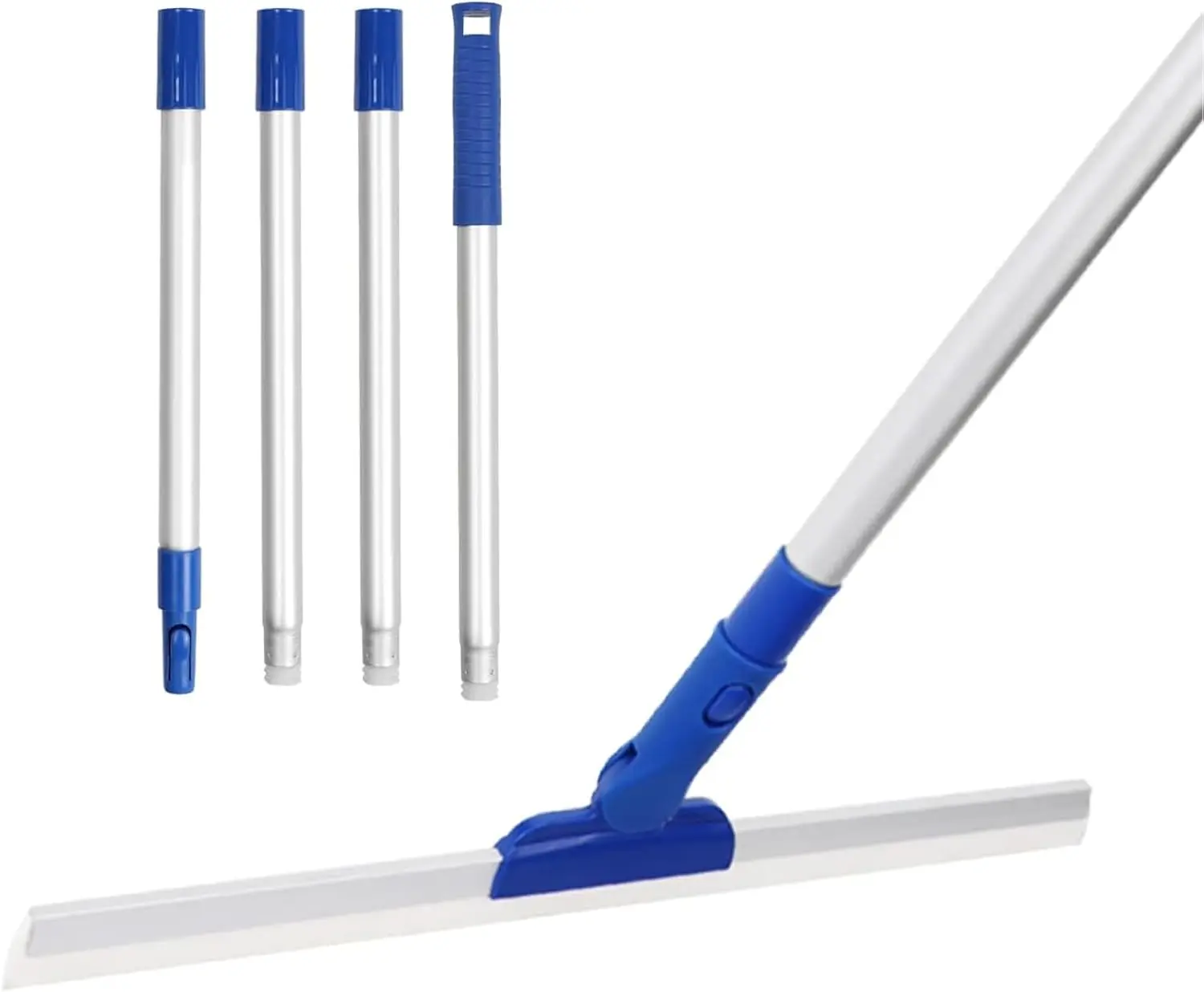 

17 Inch Floor Squeegee with Adjustable 56 Inch Handle for Bathroom Kitchen Shower Tile Pet Hair Glass