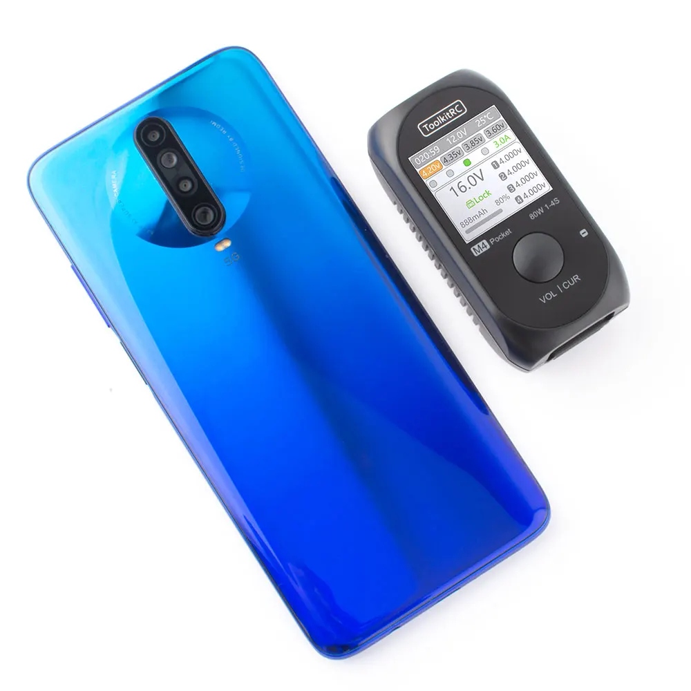 ToolkitRC M4 جيب تيار مستمر 80 واط USB-C المدخلات/الإخراج شاحن 5A XT30 XT60 المدخلات 1-4S يبو بطارية شاحن سريع لطائرة RC بدون طيار