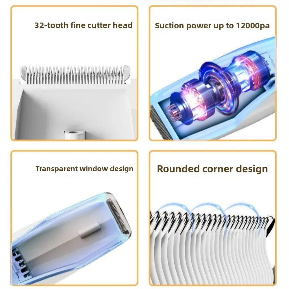 

Portable High Power Pet Grooming Clipper All in One Vacuum Suction Hair Trimmer Hair Removal Low Noise Pet Electric Shavers