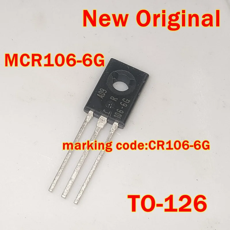 1Pcs to 100Pcs Mcr106-6G To-126 New Original Marking Code:Cr106-6G Sensitive Gate Silicon Controlled Rectifiers