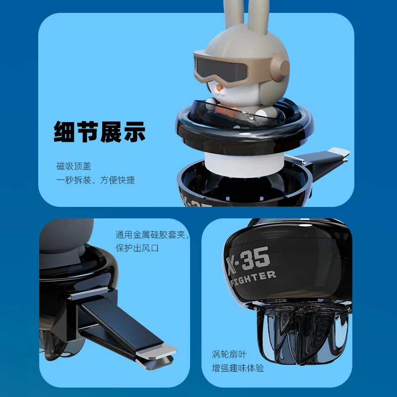 سيارة الهواء المعطر اكسسوارات العطر الكرتون الأرنب الصغير الطيارين سيارة العطور ل منفذ الروائح نكهة سيارة رائحة