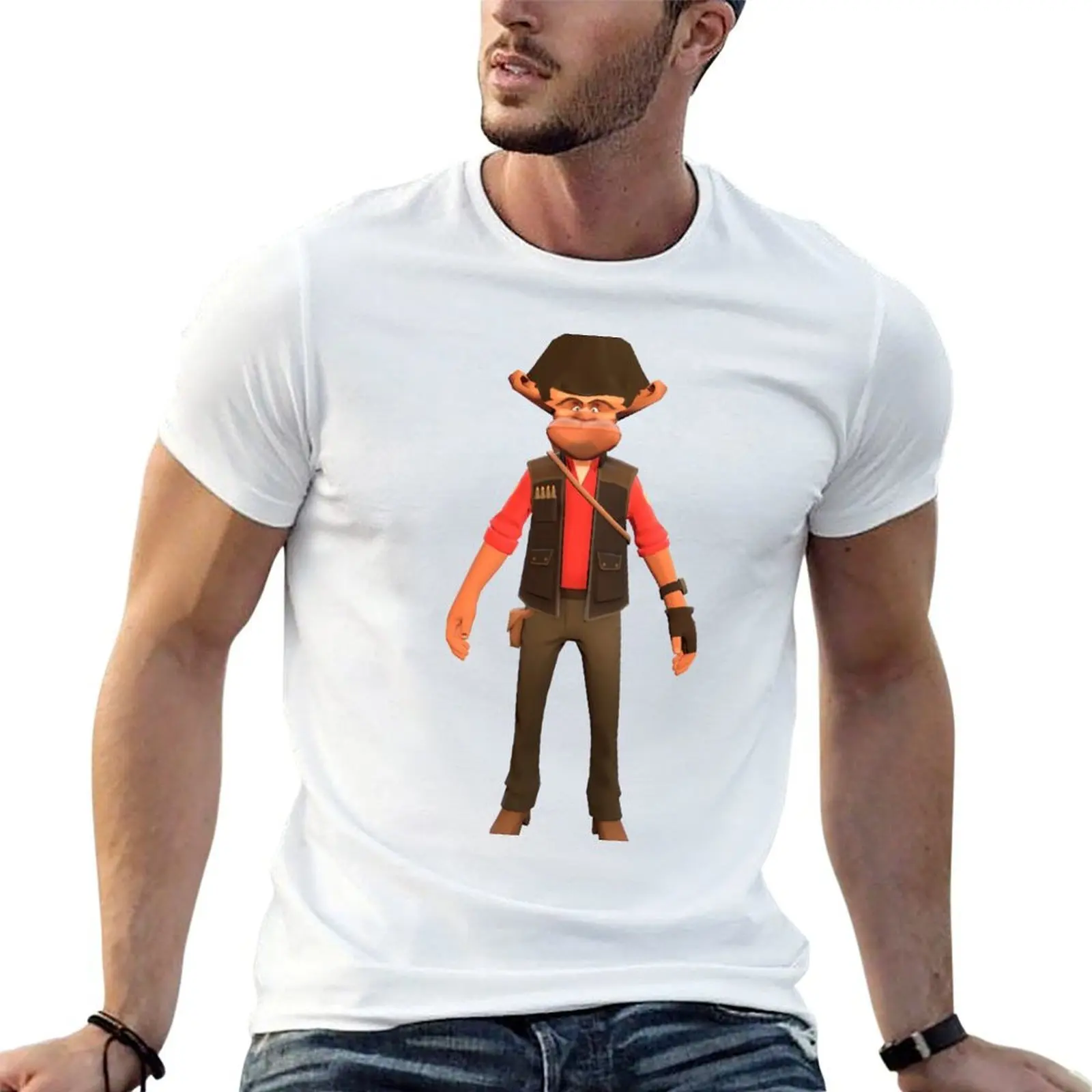 

Sniper Monkey TF2 Full Body T-Shirt man t shirt cotton t shirts with prints T-Shirt