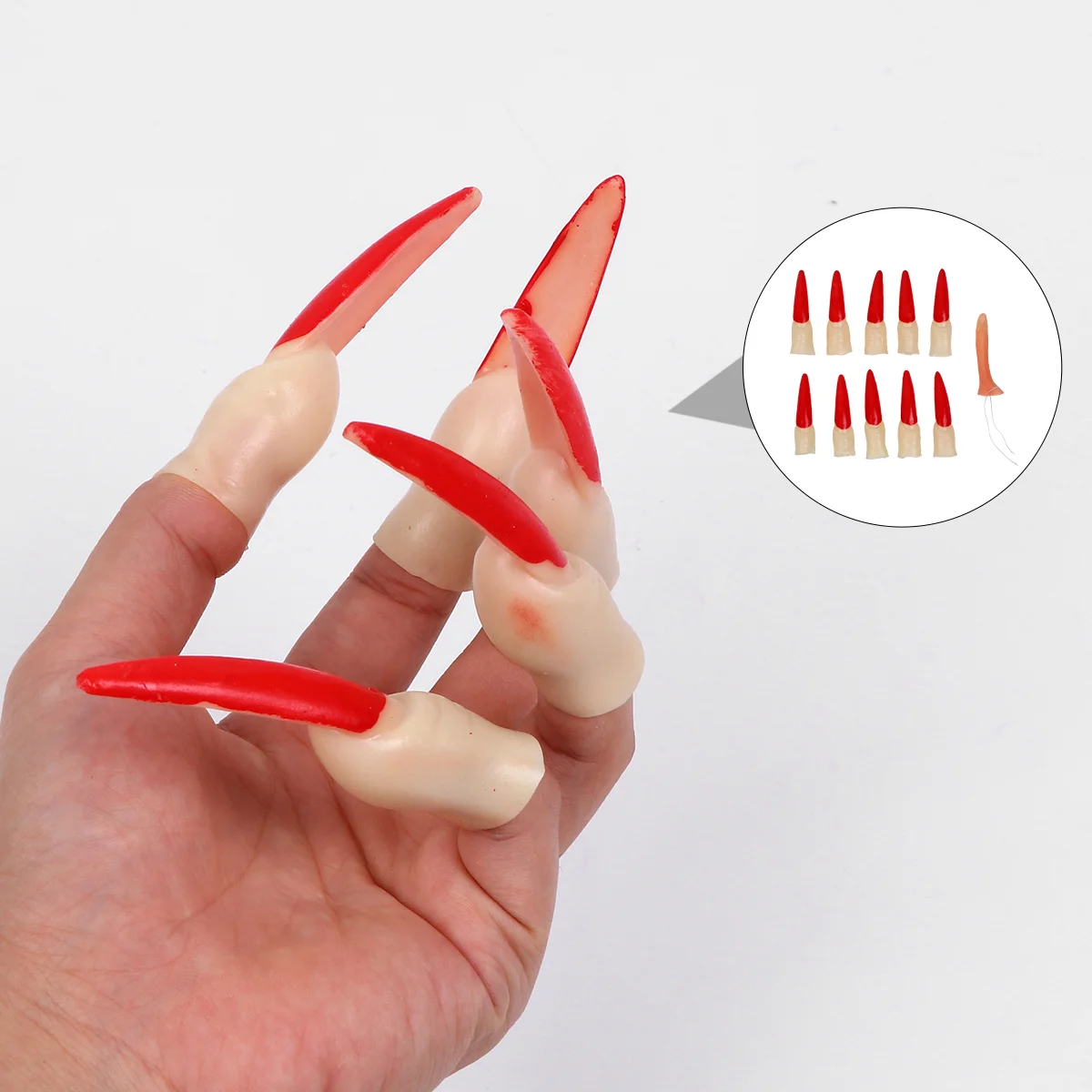 

11 Pcs Accessories Arm Mannequin Vampire Costume Roleplay Fake Witch Nails Zombie Fingers Halloween