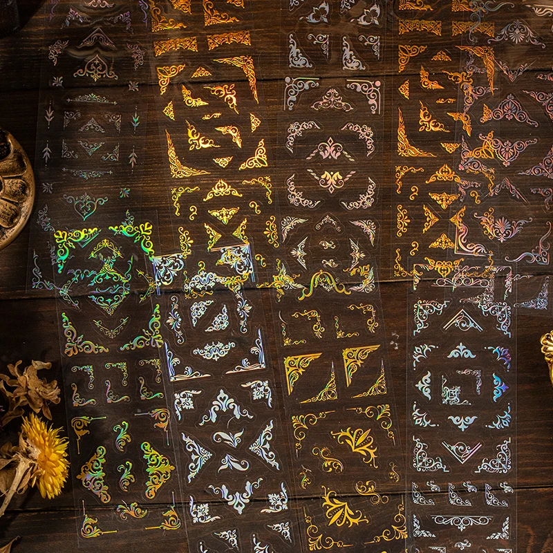 خمر ركن PET ملصق حزمة الرجعية جوفاء خارج إطارات الصور ملصقات مجلة مجمعة سجل القصاصات المواد لوازم مكتبية