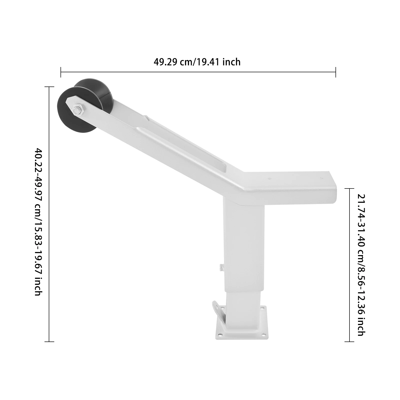 

Boat Trailer Winch Stand with Roller Adjustable Boat Winch Stand for Various Boat Styles Fit for 16 To 20 Inches Boat Height