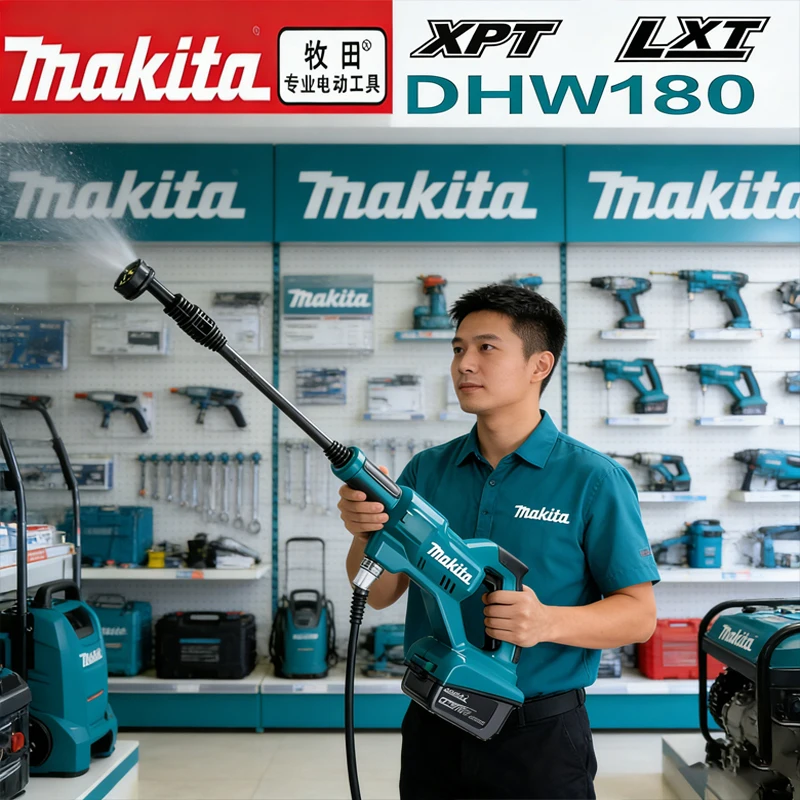 2026 Makita DHW180 18v cleaning machine lithium battery 18V car wash gun outdoor portable high-pressure water gun