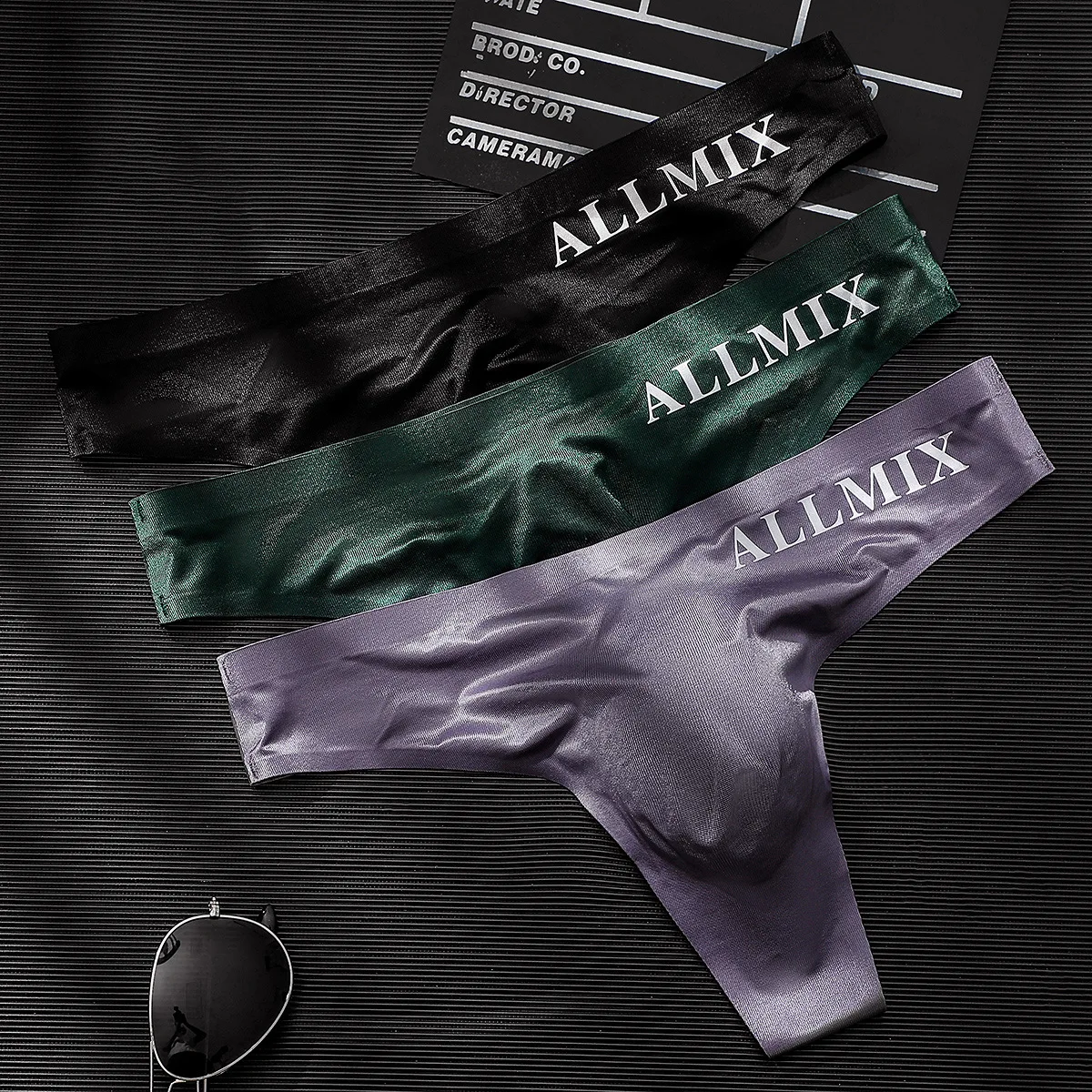 

Fanceey Men's Sexy Seamless Thongs Underpants Sports Fitness Briefs Letter Thin Hip Panties Ice Silk Low Waist Man's Underpants