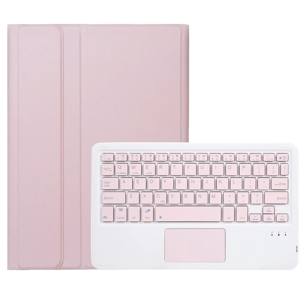 

A0N7-A For Xiaomi Pad 6 / Pad 6 Pro PU Leather Tablet Case Slim Folio Stand Cover with Touchpad Detachable Keyboard - Pink