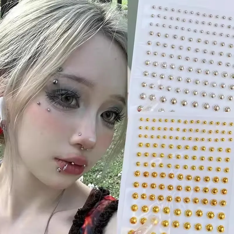 180 pezzi adesivi per anelli al naso finti in metallo chiodi per labbra non penetranti orecchini a bottone per donne uomini confezione gioielli per piercing al labbro sopracciglio finto