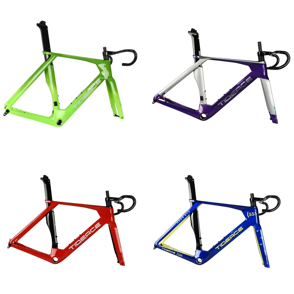 ARES Aero Max 32C Carbon Road Carbon Frame T47 Disc Brake Internal Cable Routing Tideacebike Racing Bicycle Frameset 700C