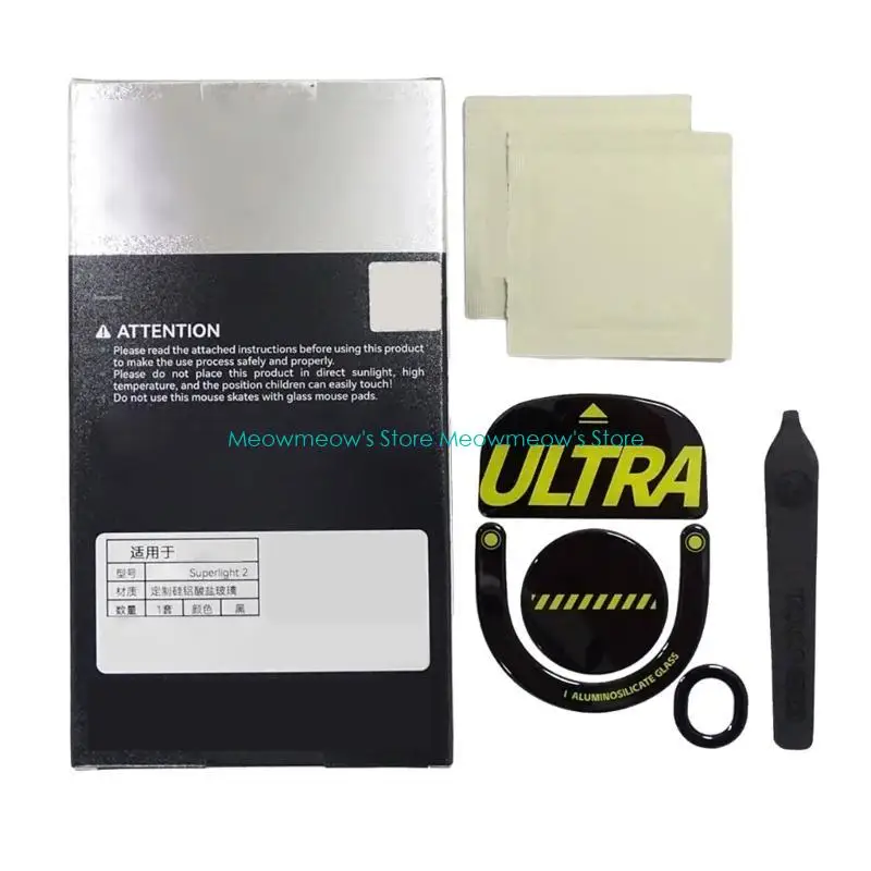 W91A Glass Mouse Skates Pad Mouse Foot Sticker Smooth Gliding For GProX Superlight 2 Wireless Pads Replacement 1Set
