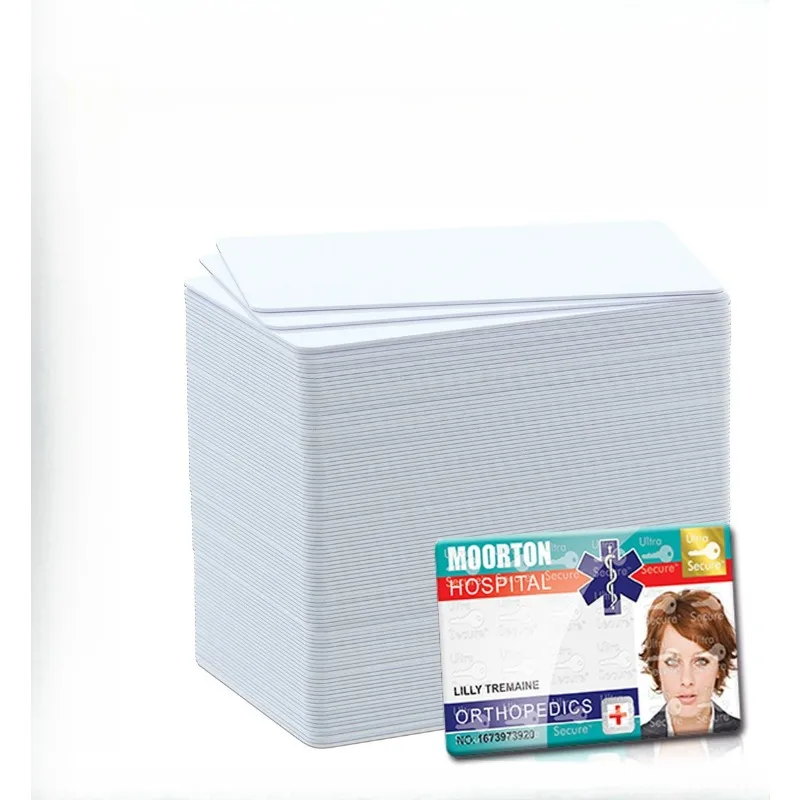 PVC White Card ABS Magnetic Stripe Card, Laser Anti-counterfeiting Card, Punched Card, Matte Black C8001/C8122/C8152