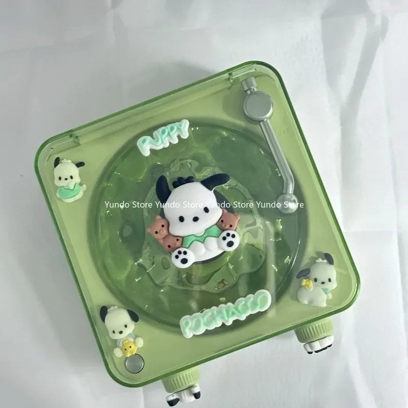 DIY Pochacco Retro White Noise Bluetooth Speaker Kawaii Portable Retro Sleep Aid Bluetooth Speaker with RGB Light Cute Girl Gift