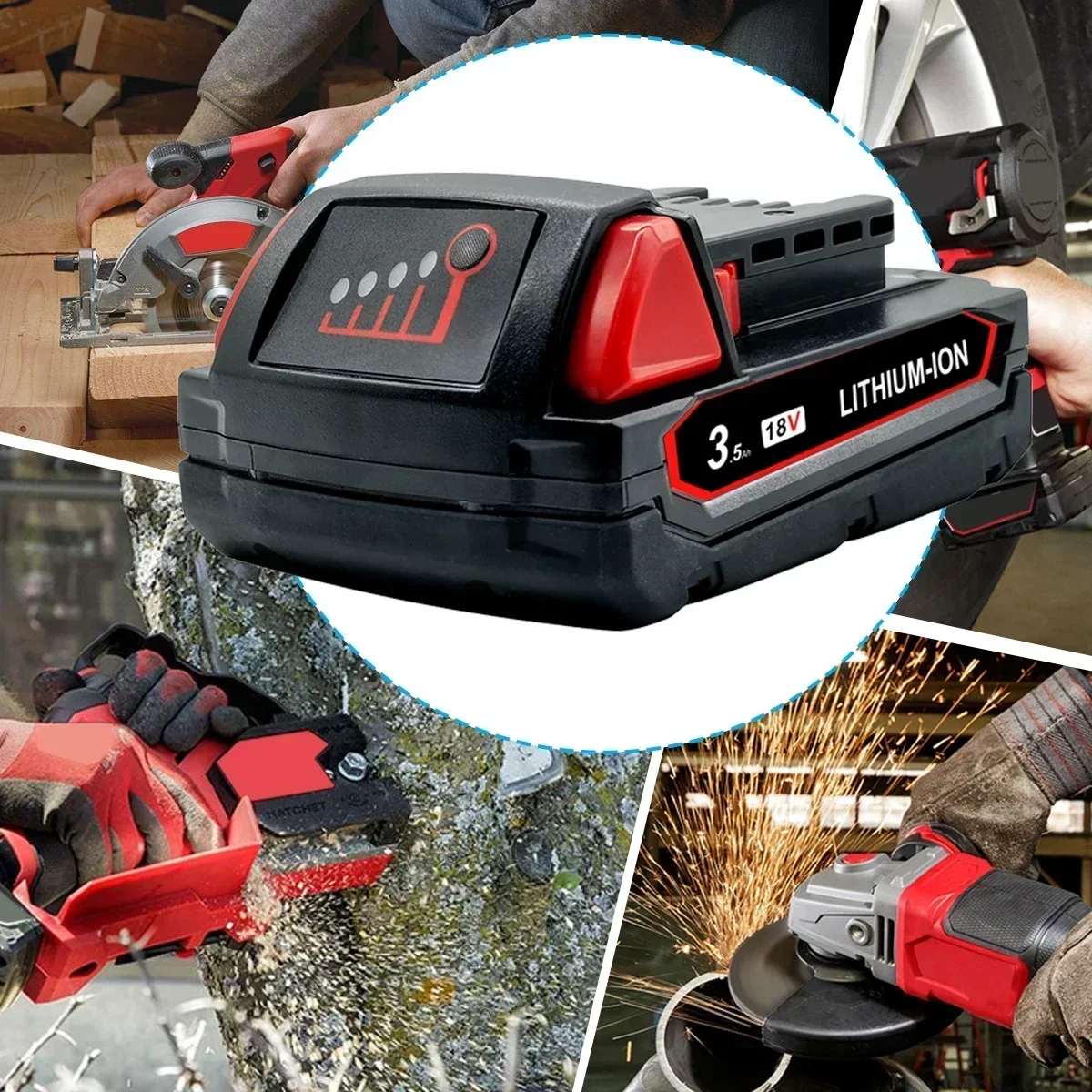 3500mAh Battery For Milwaukee M18 18V 48-11-1815 48-11-1820 48-11-1840 48-11-1841 48-11-1850 Cordless Power Tools Battery