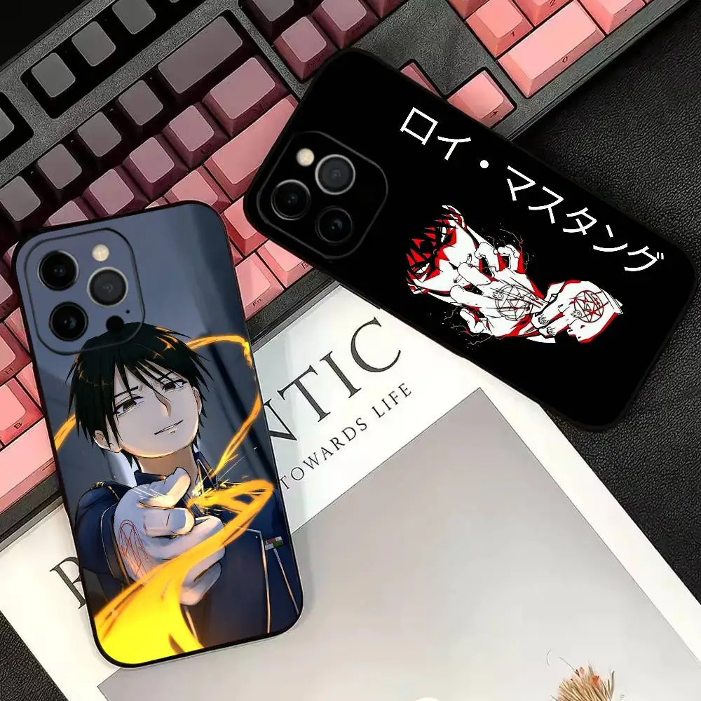 Funda de Silicona Suave FA Brotherhood Roy Mustang para iPhone 17 16 15 14 13 12 11 X XR Plus Pro Max Plus