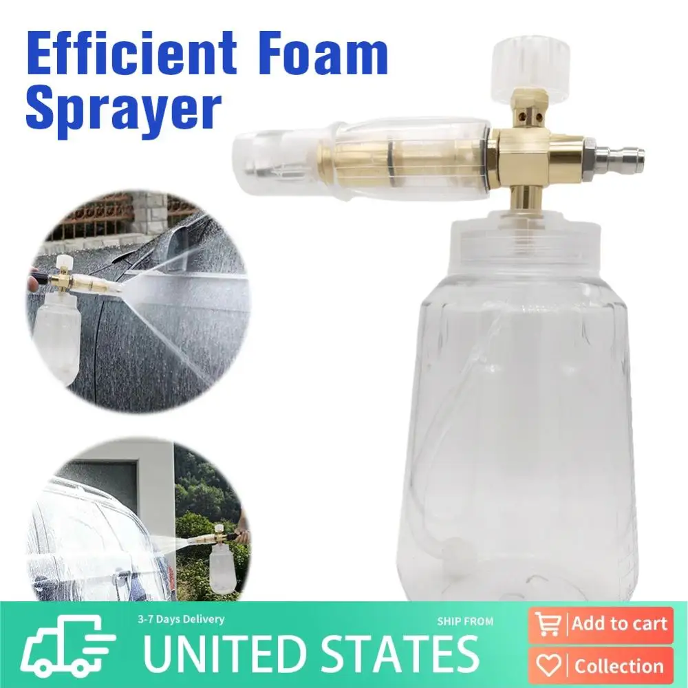

Car Foam Sprayer with Quick Connector Portable Handheld Spray Foam Gun High Pressure Washer Gun for Car Cleaning