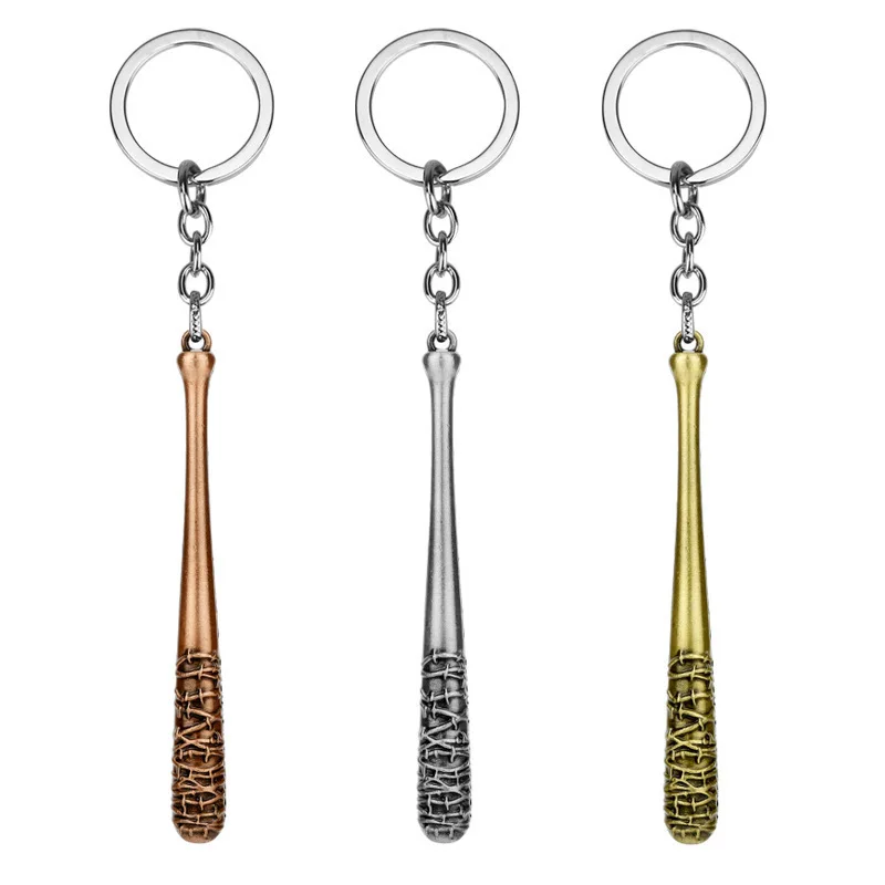 The Walking Dead Stick Keychain Negan's Bat LUCILLE Baseball Bat Shape Key Chain For Men Car Keyring Jewelry