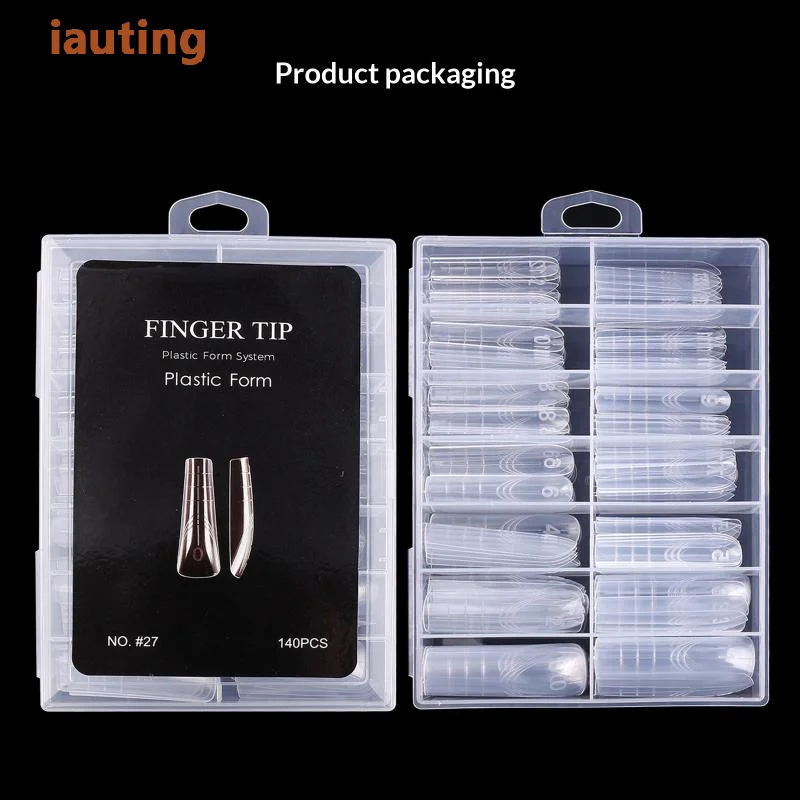 Novo 70/140/150 pçs nailpop sistema duplo formas de unhas extensão dicas de unhas falsas formas superiores para unhas gel construção molde ferramentas de arte