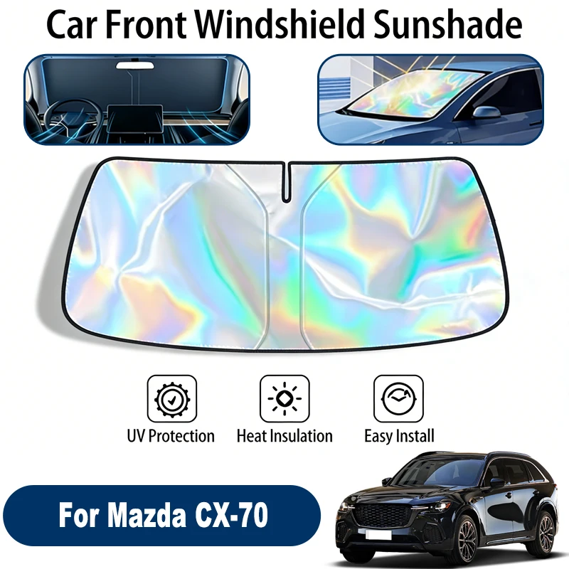 

Windshield Sun Shade For Mazda CX-70 Foldable UV Reflective Front Window Sun Protection Cover Accessories