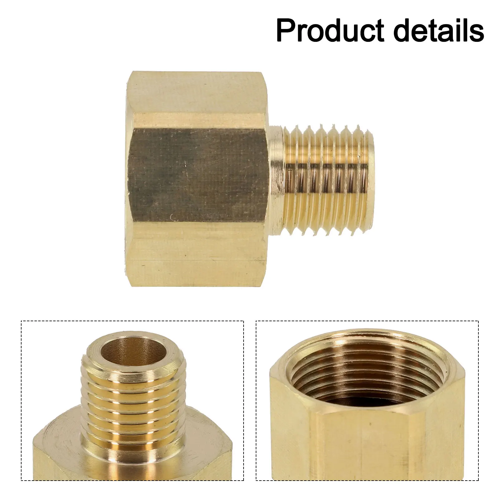 Pressure Washer Hose Adapter Brass M22 Female to 14mm Male Metric Thread Compatible with Many Electric High Pressure Washers
