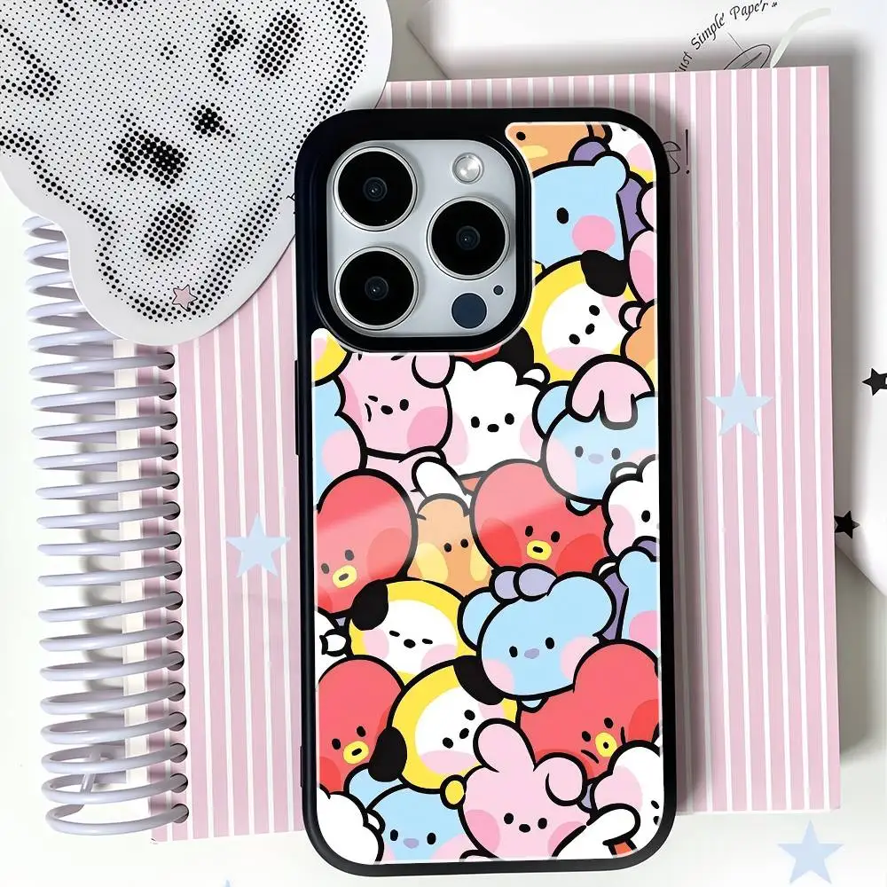 Чехол для телефона KPOP B-Bts, черный жесткий пластиковый чехол для телефона для Iphone 17 Air 16 15 14 13 12 11 Pro Max PC TPU Ins Case