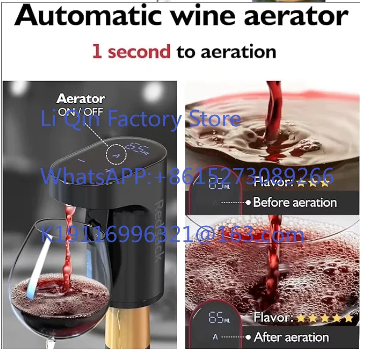 2025 New Portable Mini Automatic Wine Decanter Electric Wine Aerator and  Dispenser Charging and Distribution 66 Bottles 750ML