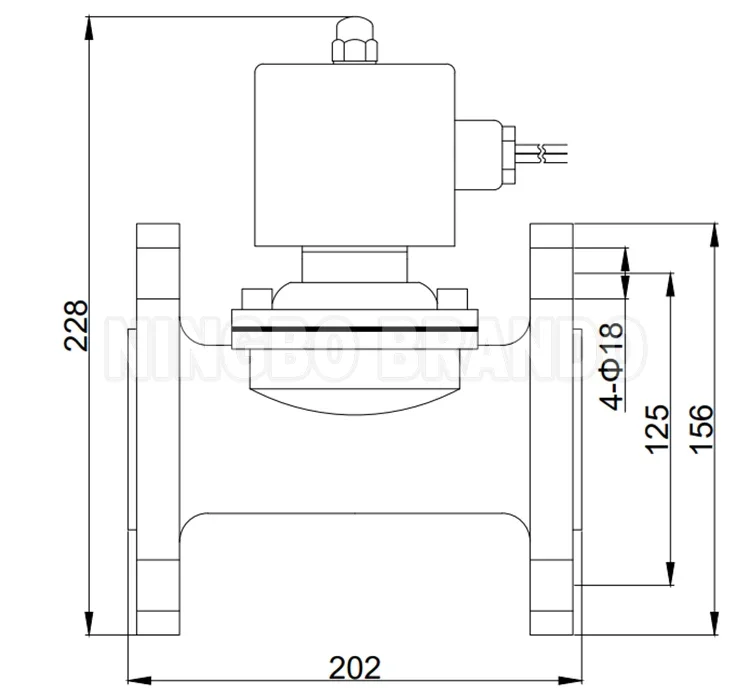 2S500-50 SUWF-50 Flange 2/2 Way Normally Close Stainless Steel Solenoid Valve For Water Air Oil 12V 24V DC 110V 220V AC