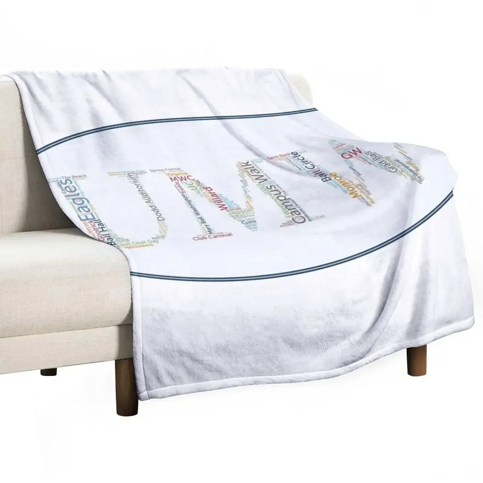 

UMW in Words Throw Blanket Blankets Sofas Of Decoration Vintage Blankets