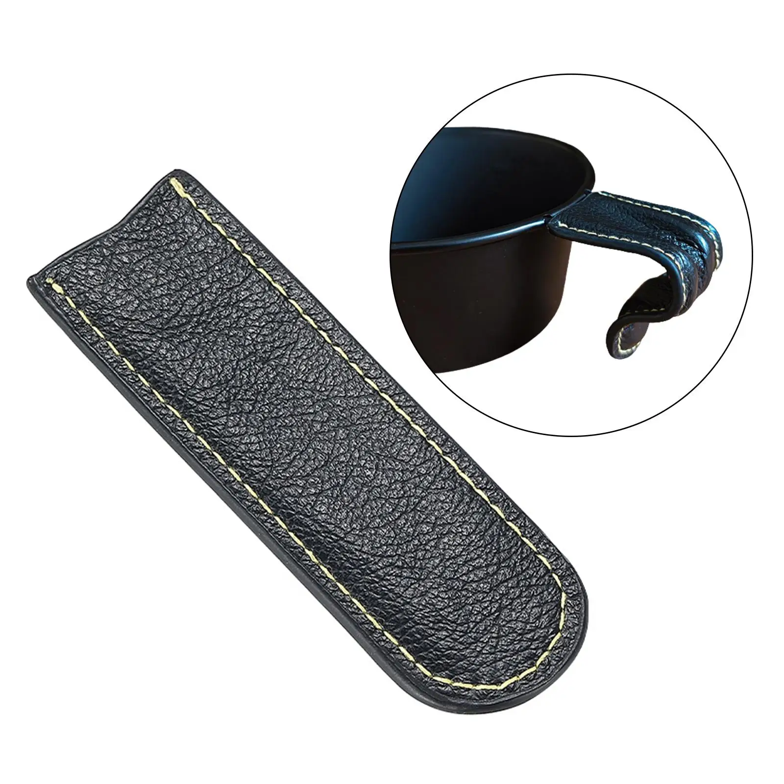 Handle Sleeve Handle Holder Cover Potholders Durable PU Leather Premium Elegant