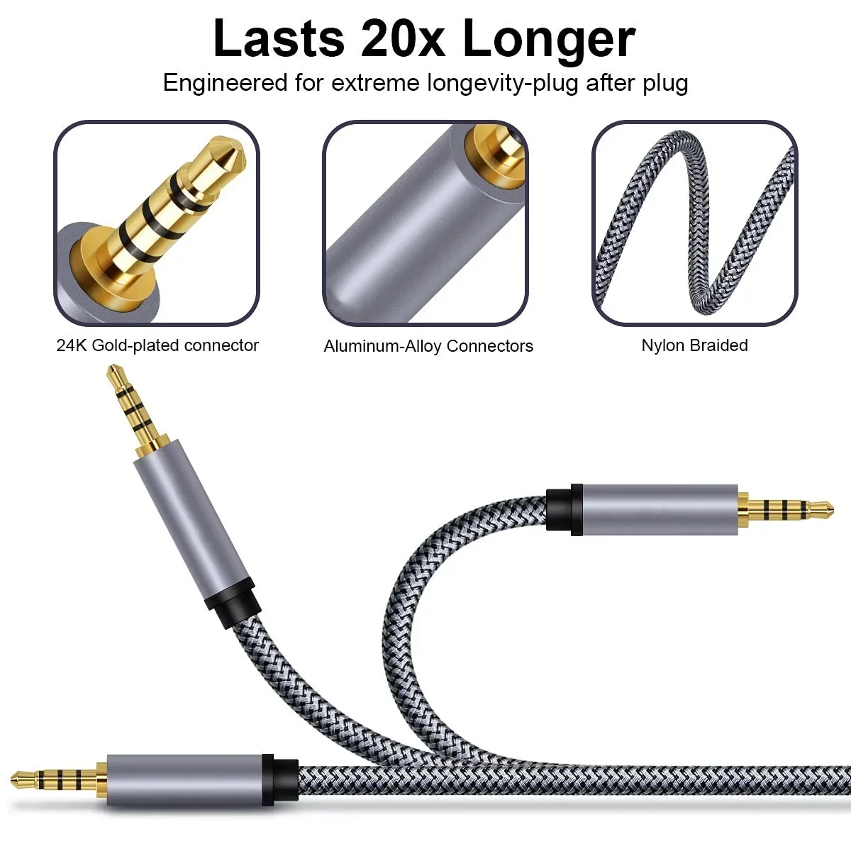 3.5mm przewód Aux męski-męski przewód Stereo 3.5mm przewód pomocniczy Aux do słuchawki komputerowe samochodowego MP3 przewód do smartfona