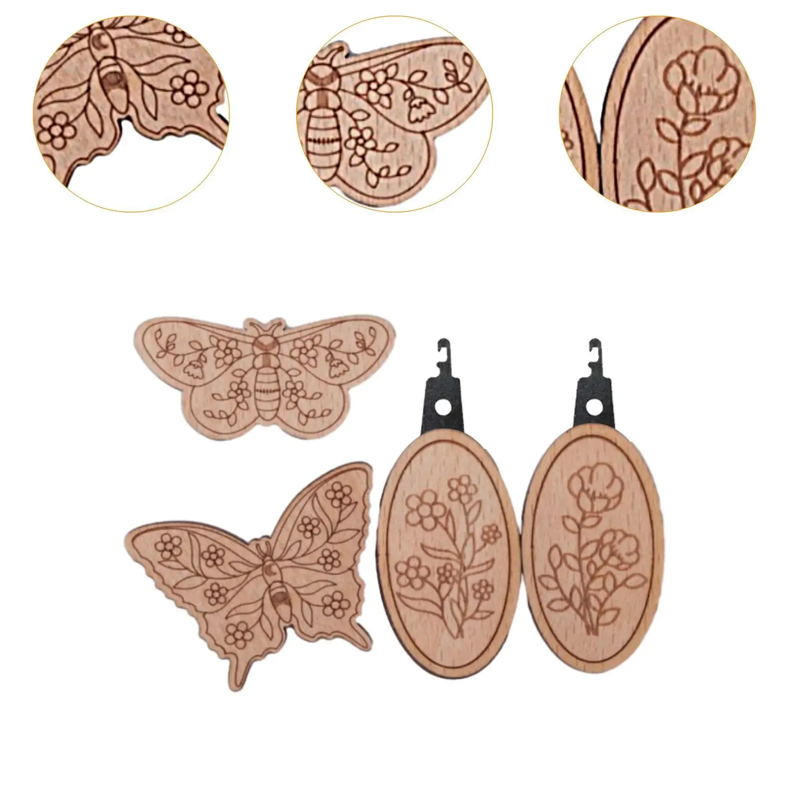 4x Needle Minders Needle Holders Needle Threader Set Lightweight Accessories Set Sewing Pin Holders for Cross Stitch Quilting