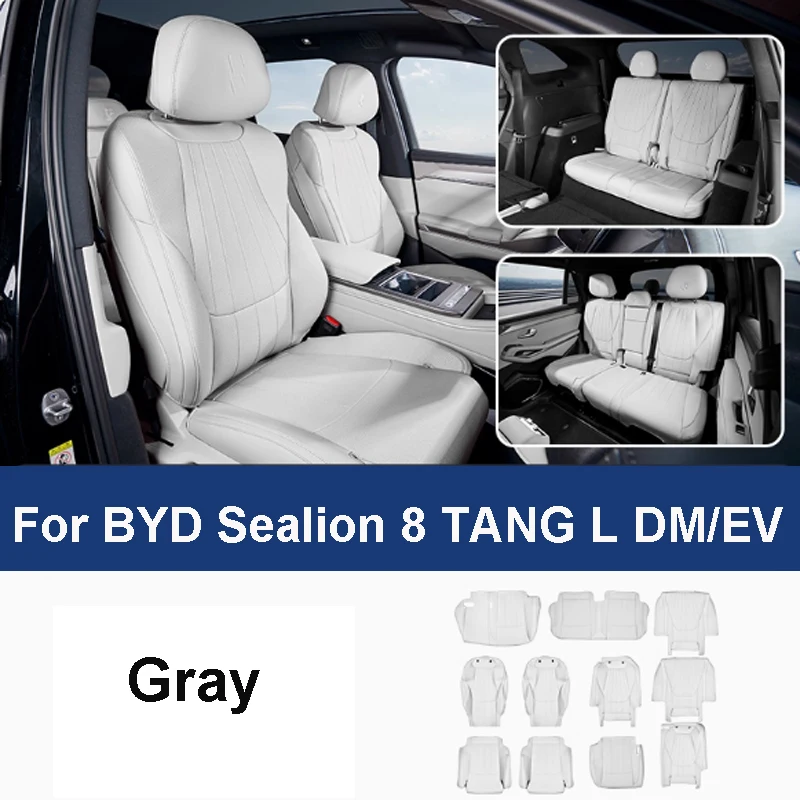 ل BYD سيليون 8 تانغ L DM/EV 2025-2026 سيارة حزمة كاملة الأصلي غطاء مقعد السيارة وسادة الغطاء الواقي الملحقات الداخلية #5