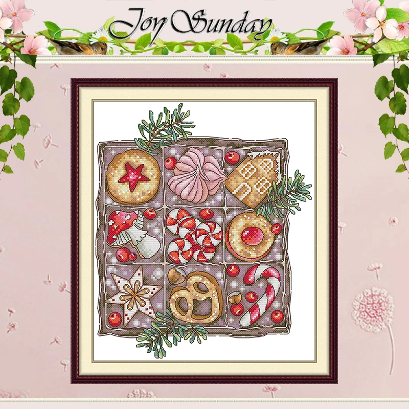 

Christmas Cookie Cartoon Patterns Counted Cross Stitch Set DIY 11CT 14CT 16CT Stamped DMC Cross-stitch Kit Embroidery Needlework