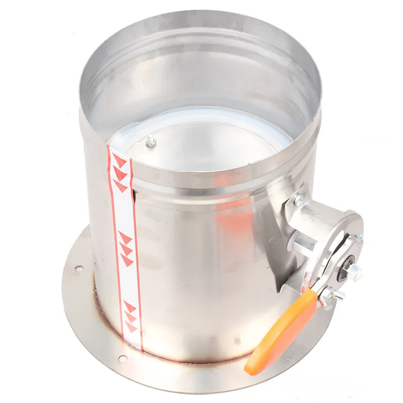 Stainless Steel Manual Air Valve Ventilation  Check  Circular Air Air Volume Control  with Flange