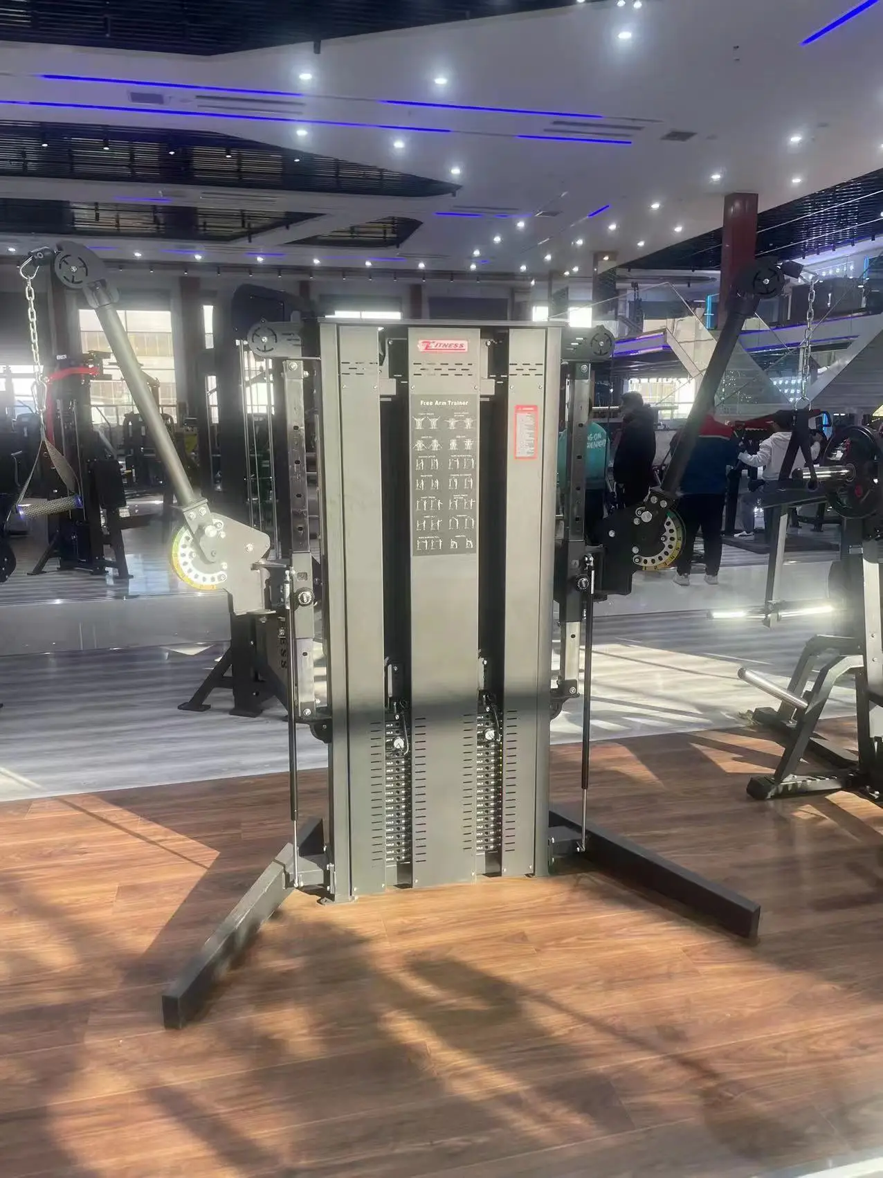 Fitness Adjustable Crossover Cable Dual Arm Pulley Machine Attachment Gym Equipment Cross Over Commercial Functional Trainer