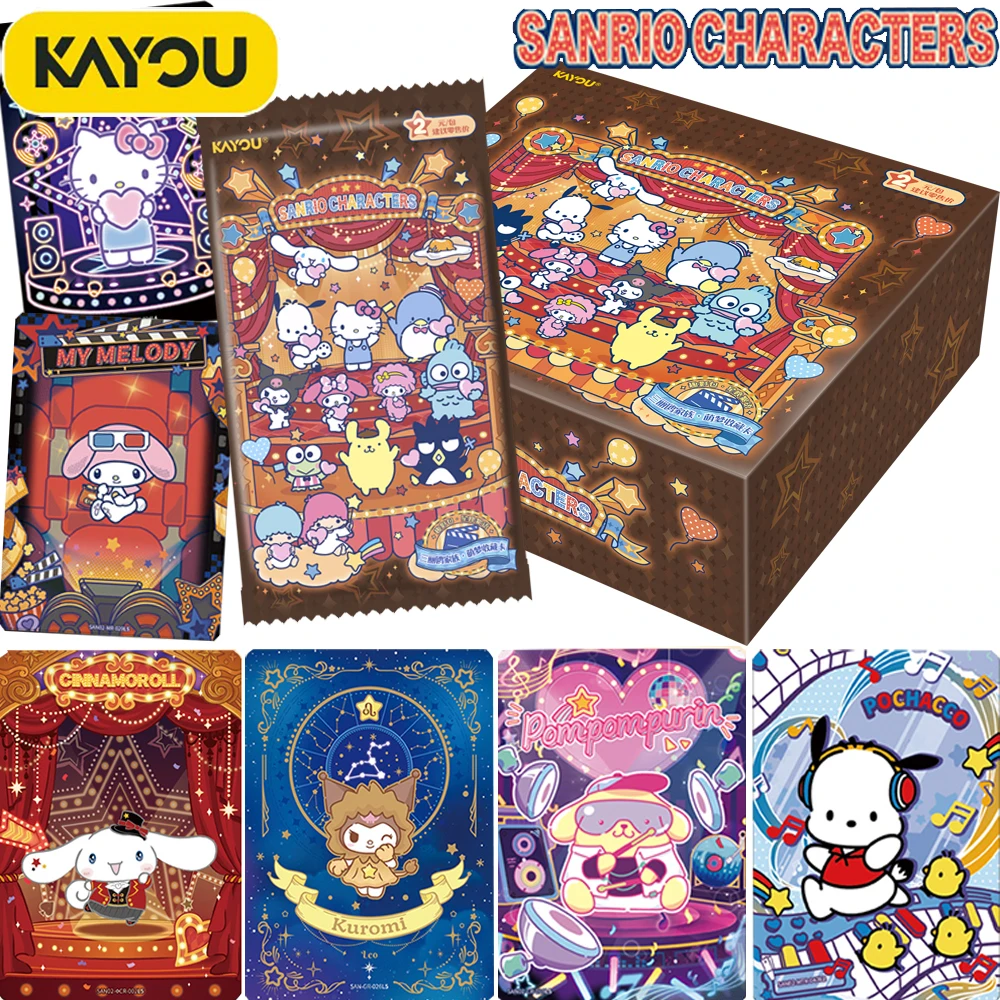 

Original KAYOU Sanrio Characters Collection Cards for Children Anime Star Cute and Energetic Cartoon Peripheral Cards Fun Gifts