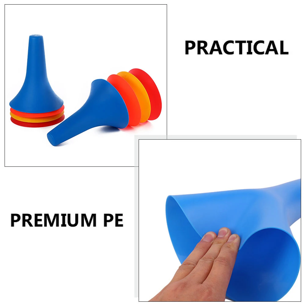 

5pcs Football Training Markers Cones Sports Kids Soccer Trumpet Field Practice Equipment Fitness PE Material Durable Obstacle