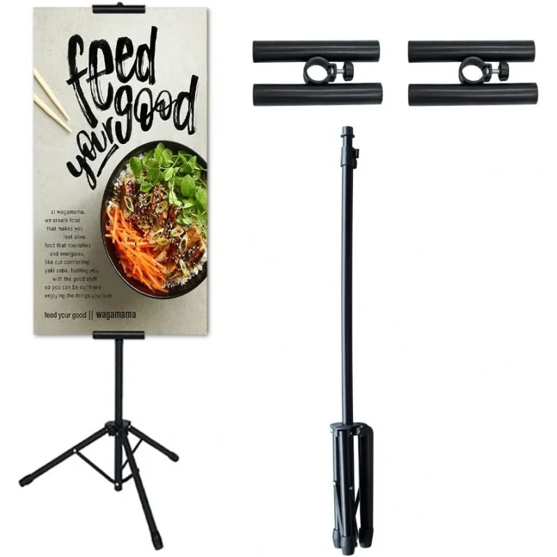 customized.Sign Stand Display Retractable Poster Board Stand Double-Sided Holder Floor Standing Sign Holder