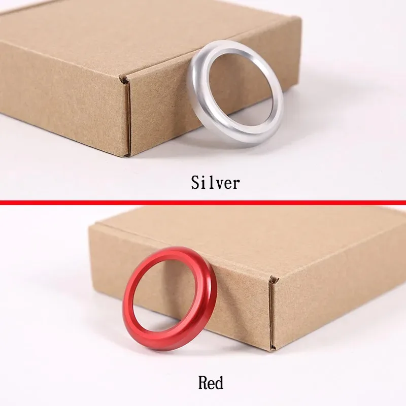 Ignition Key Lock Ring Cover Trim For Hummer H2 2003 2004 2005 2006 2007 Aluminum Alloy Silver Interior Accessories