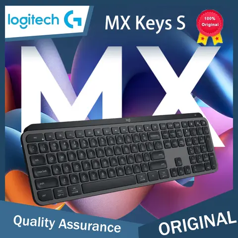 New Logitech MX Keys S Wireless Keyboard Low Profile, Backlighting Bluetooth USB C Rechargeable for Windows Programmable Keys