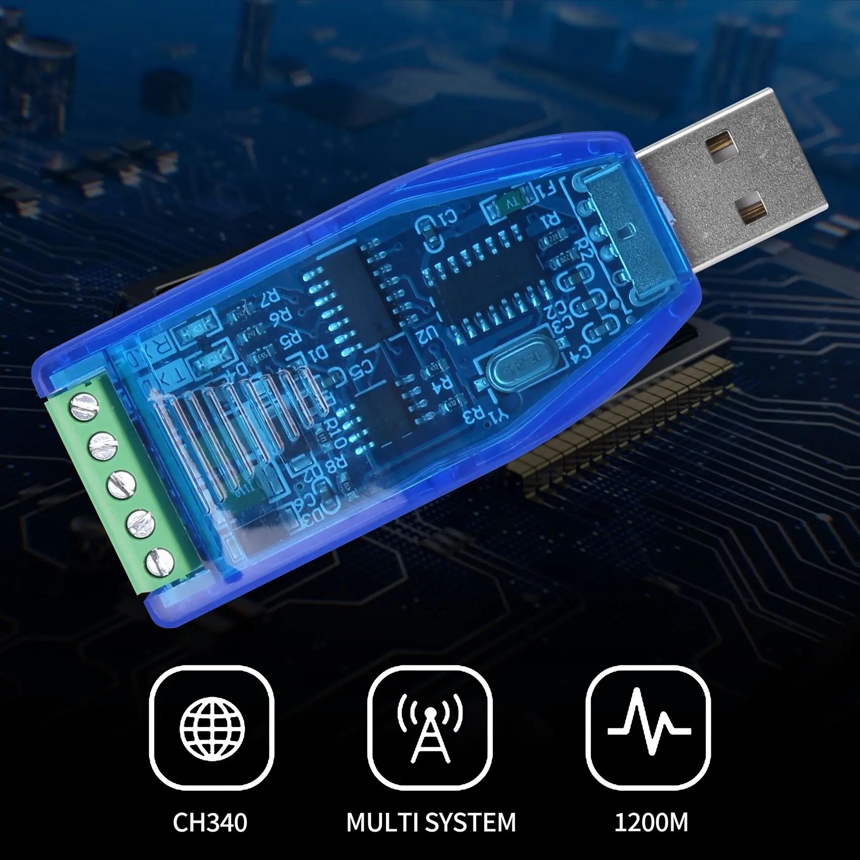 USB เป็นโมดูลการสื่อสาร RS485ตัวแปลงสัญญาณแบบกึ่งสองทิศทาง