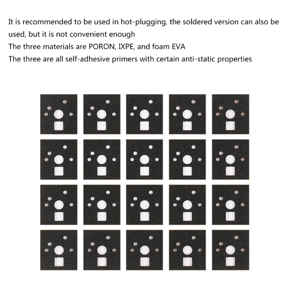 120 Stück Aufkleber für mechanische Tastatur, Schalter, Geräuschdämpfer, Schaumstoff, Schallreduzierung, Isolierfolie für Schalterstabilisator