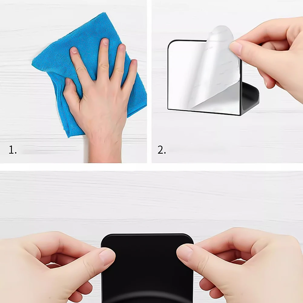 حامل سماعة الرأس العالمي اللاصق على الحائط، حامل سماعة الرأس لسهولة التركيب على الحائط المكتبي أو الكمبيوتر #5