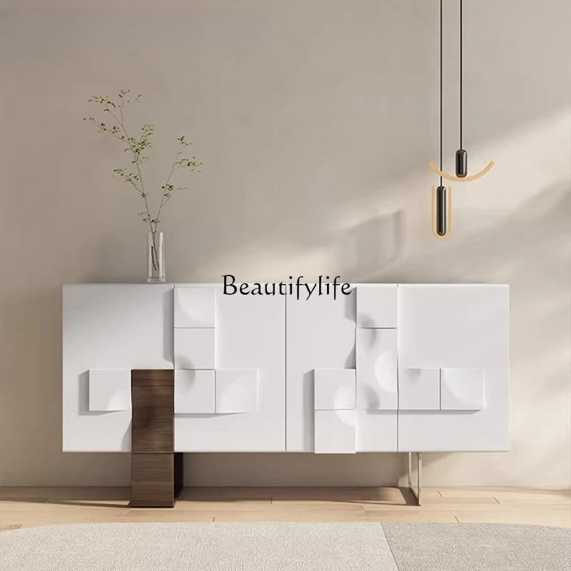 

Nordic design light luxury dining side cabinet tea baking paint storage restaurant entrance entrance cabinet