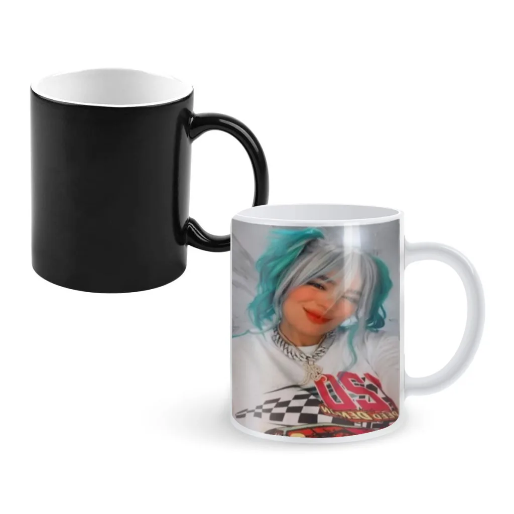 Singer karol g Newest Design Coffee Mugs Heat Color Changing Milk Tea Cup Colorcup For Birthday Gifts