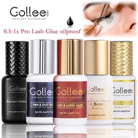 Gollee 0,5-1S adhesivos rápidos para pestañas postizas, sin olor, pegamento para extensiones de pestañas, sin irritación, suministros de extensión de pestañas, herramientas de maquillaje