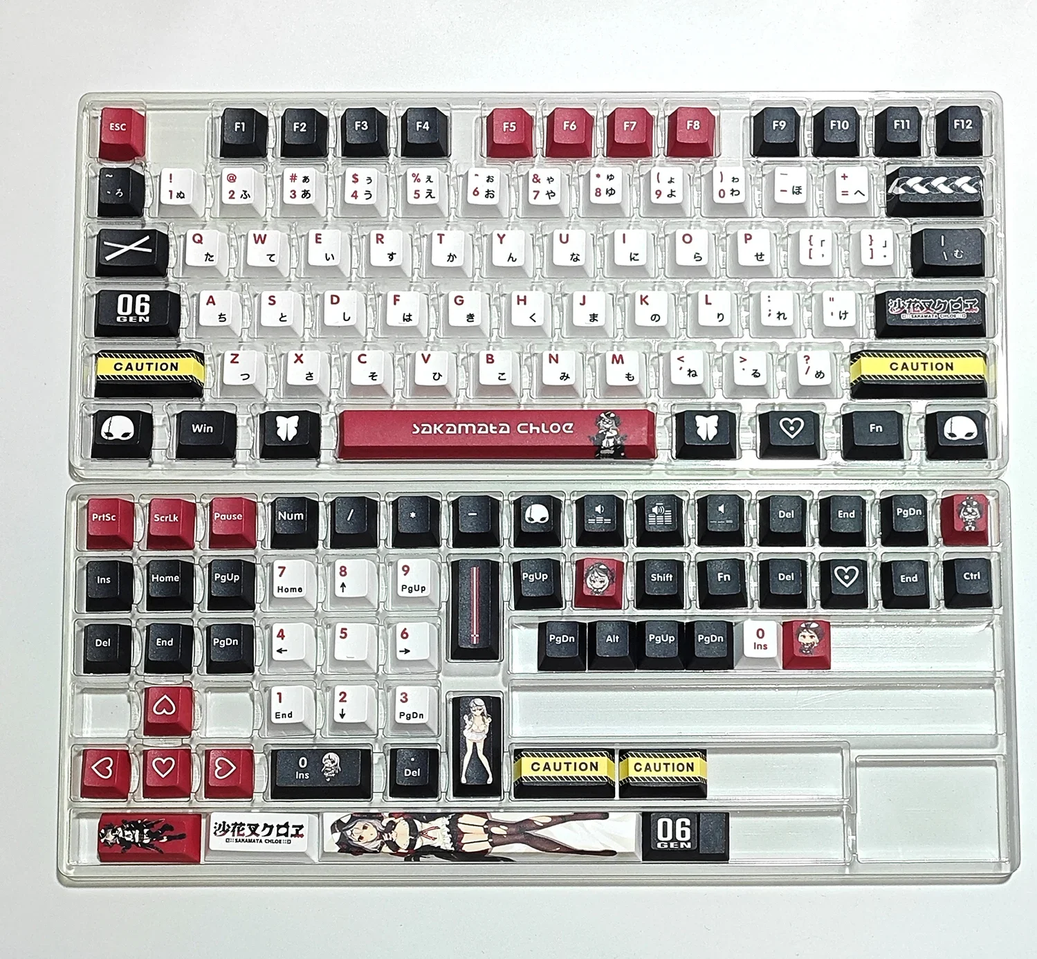 Sakamata Chloe Key Cap Vtuber Hololive Key Cover PBT DYE Sublimation Cherry MX Cross Axis Switch Keycap Mechanical Keyboard Gift